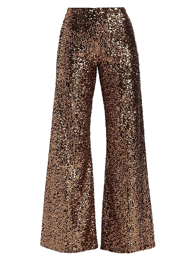 Athena Sequined Wide-Leg Pants
