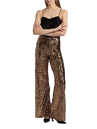Athena Sequined Wide-Leg Pants