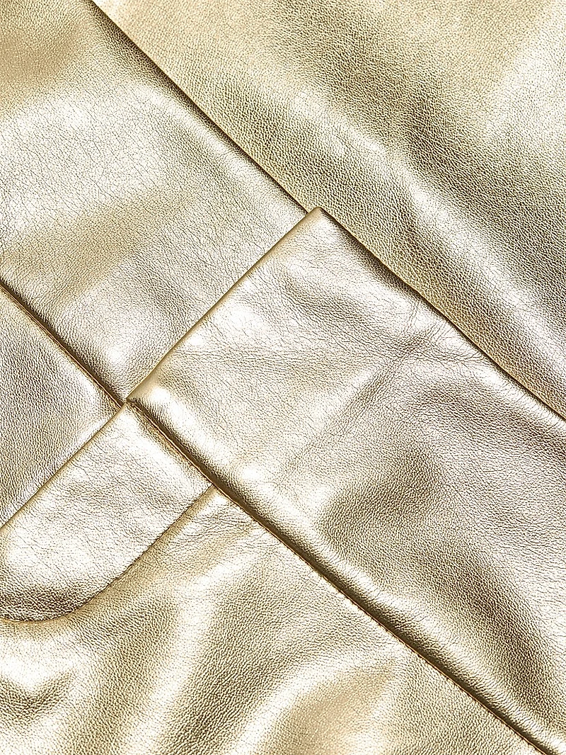 Olivia Metallic Faux-Leather Boot-Cut Pants