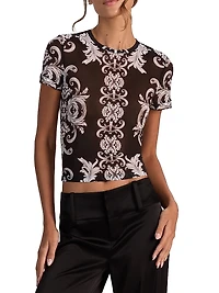 Tess Baroque Crewneck T-Shirt