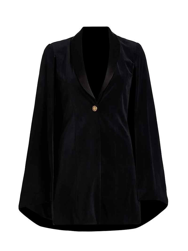 Esther Velvet Blazer-Style Cape