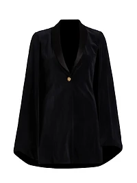 Esther Velvet Blazer-Style Cape