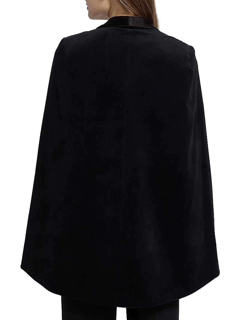 Esther Velvet Blazer-Style Cape
