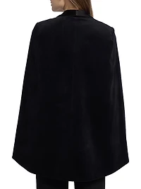 Esther Velvet Blazer-Style Cape