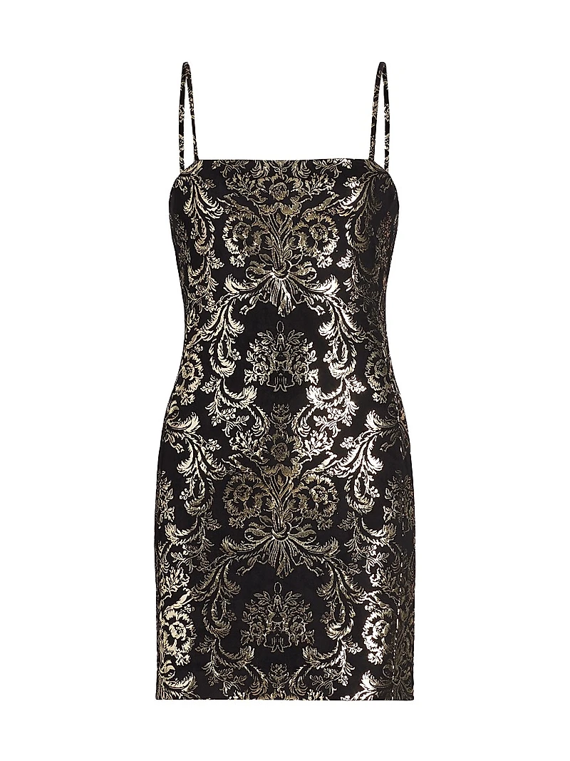 Fifi Metallic Jacquard Minidress