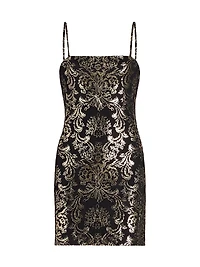 Fifi Metallic Jacquard Minidress