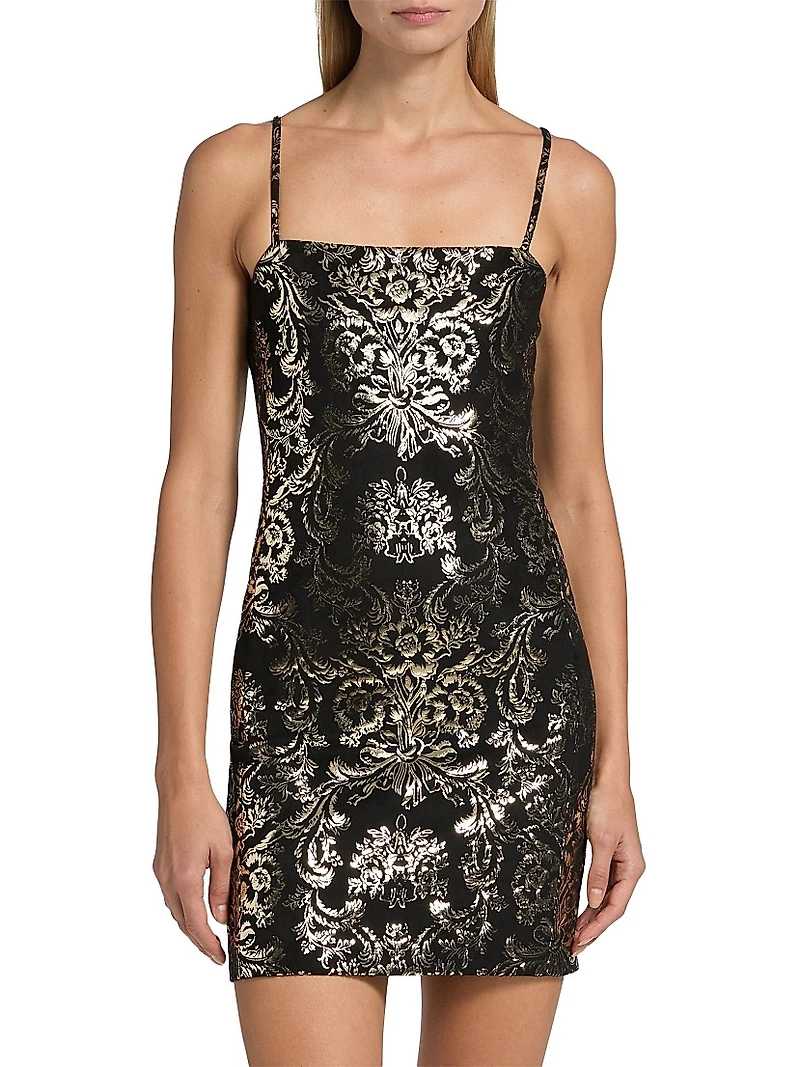 Fifi Metallic Jacquard Minidress