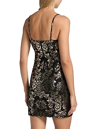Fifi Metallic Jacquard Minidress