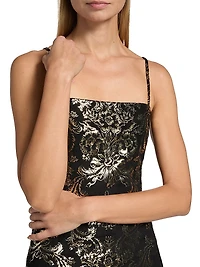 Fifi Metallic Jacquard Minidress