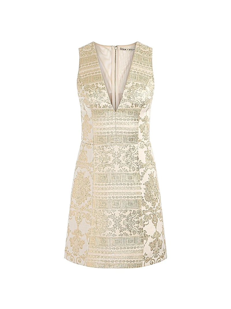 Pacey Metallic-Print Minidress