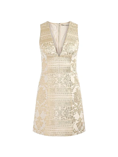 Pacey Metallic-Print Minidress