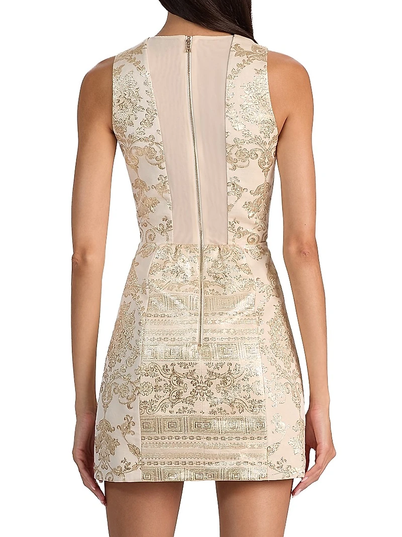 Pacey Metallic-Print Minidress