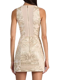 Pacey Metallic-Print Minidress