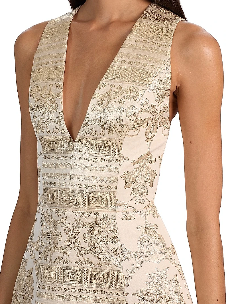 Pacey Metallic-Print Minidress