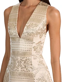 Pacey Metallic-Print Minidress