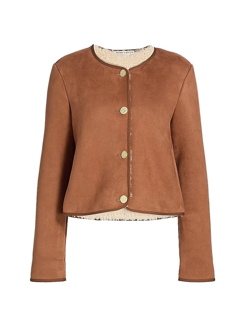 Alma Faux-Suede Teddy Jacket