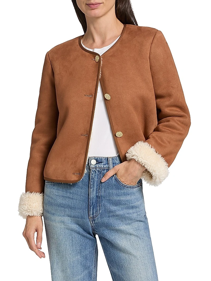 Alma Faux-Suede Teddy Jacket
