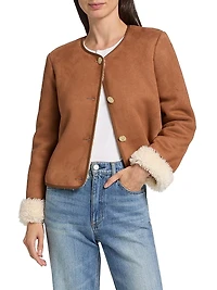 Alma Faux-Suede Teddy Jacket