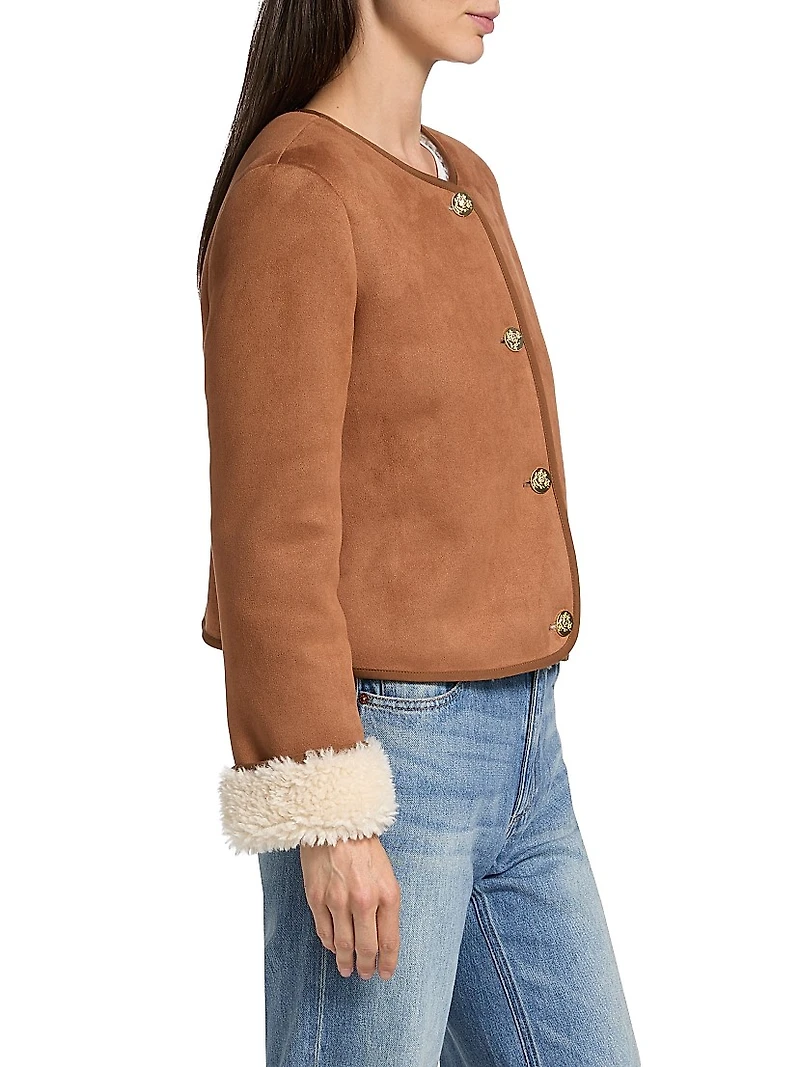Alma Faux-Suede Teddy Jacket