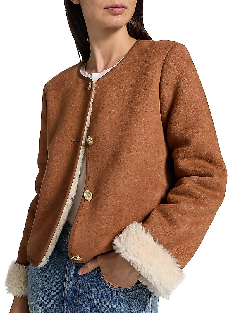 Alma Faux-Suede Teddy Jacket