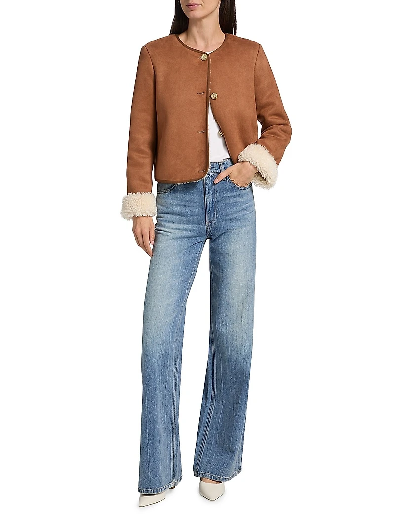 Alma Faux-Suede Teddy Jacket