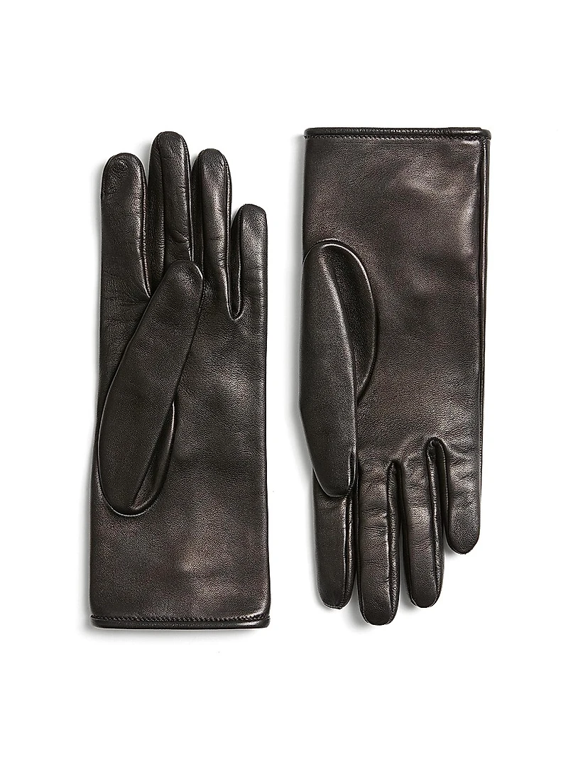 Vlogo Signature Nappa Leather Gloves with Bows