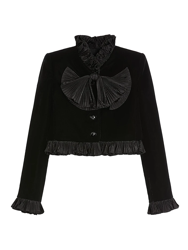 Cropped Jacket Sablé Velvet