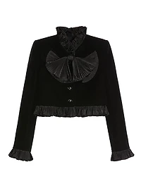 Cropped Jacket Sablé Velvet