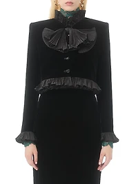 Cropped Jacket Sablé Velvet