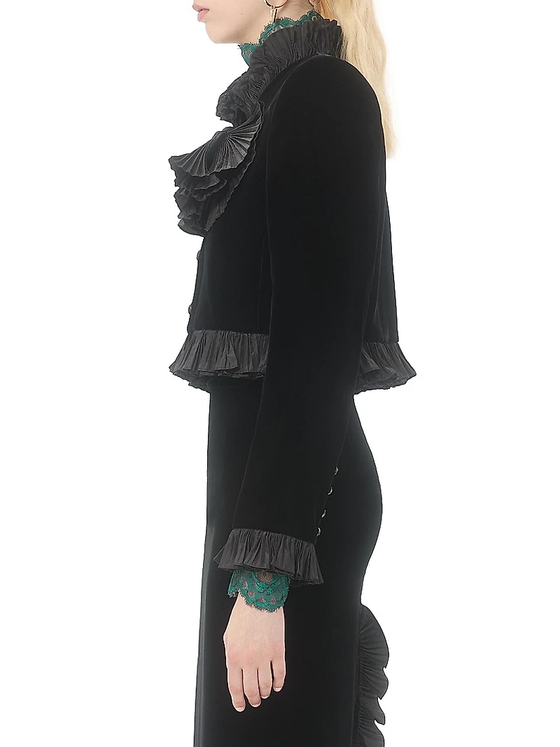 Cropped Jacket Sablé Velvet