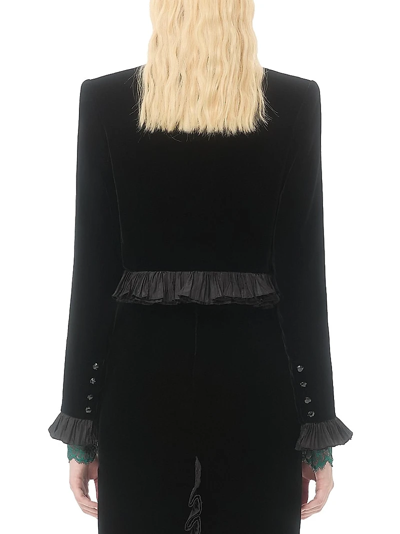 Cropped Jacket Sablé Velvet