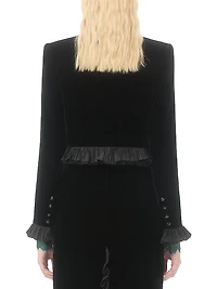 Cropped Jacket Sablé Velvet
