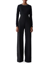 Imitation Pearl-Embellished Silk-Cotton Sweater