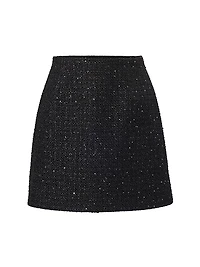 Sequined Tweed A-Line Miniskirt