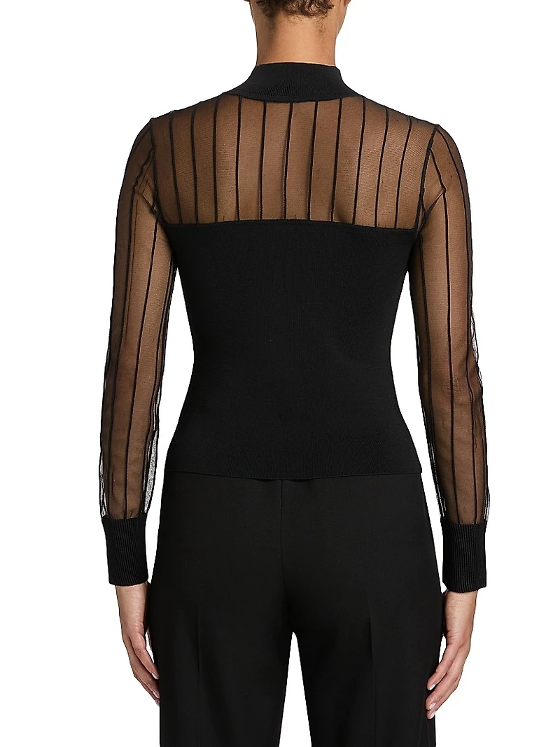 Krissy Sheer-Knit Top