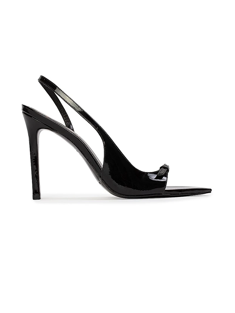 Heidi 100MM Patent Slingbacks