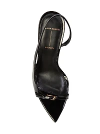 Heidi 100MM Patent Slingbacks