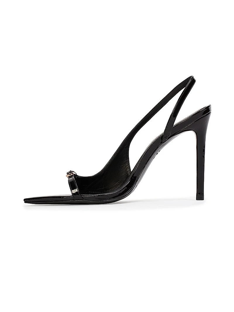 Heidi 100MM Patent Slingbacks