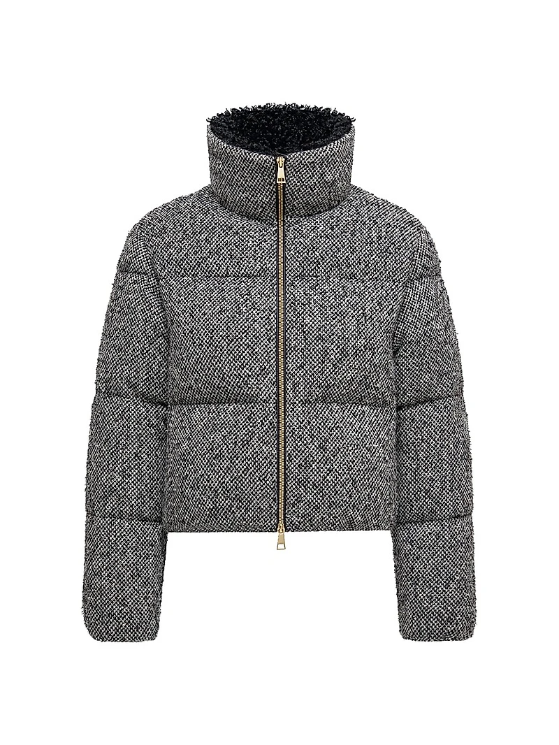 Careil Puffer Jacket Wool Bouclé