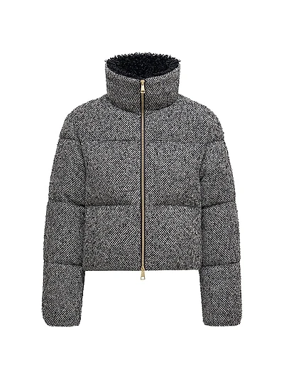 Careil Puffer Jacket Wool Bouclé