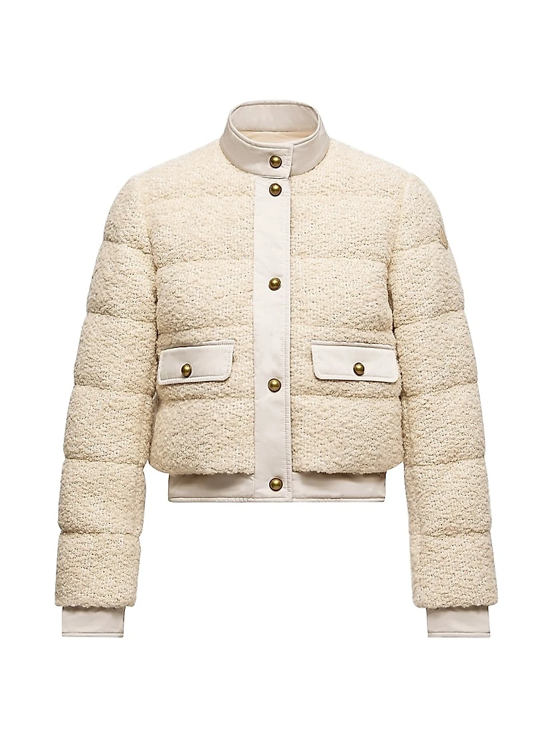 Blandy Puffer Jacket Wool Blend Boucle