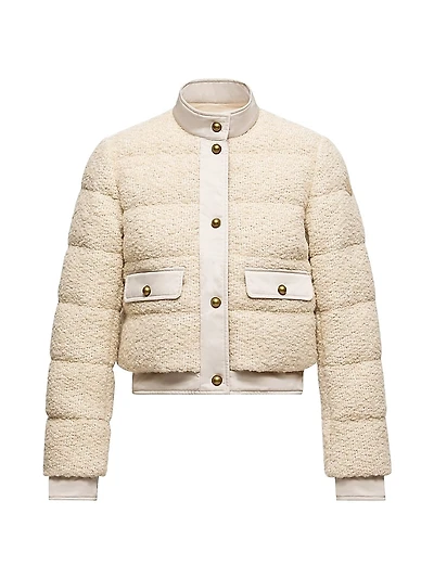 Blandy Puffer Jacket Wool Blend Boucle