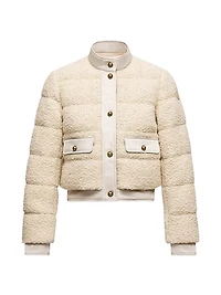 Blandy Puffer Jacket Wool Blend Boucle