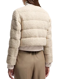 Blandy Puffer Jacket Wool Blend Boucle