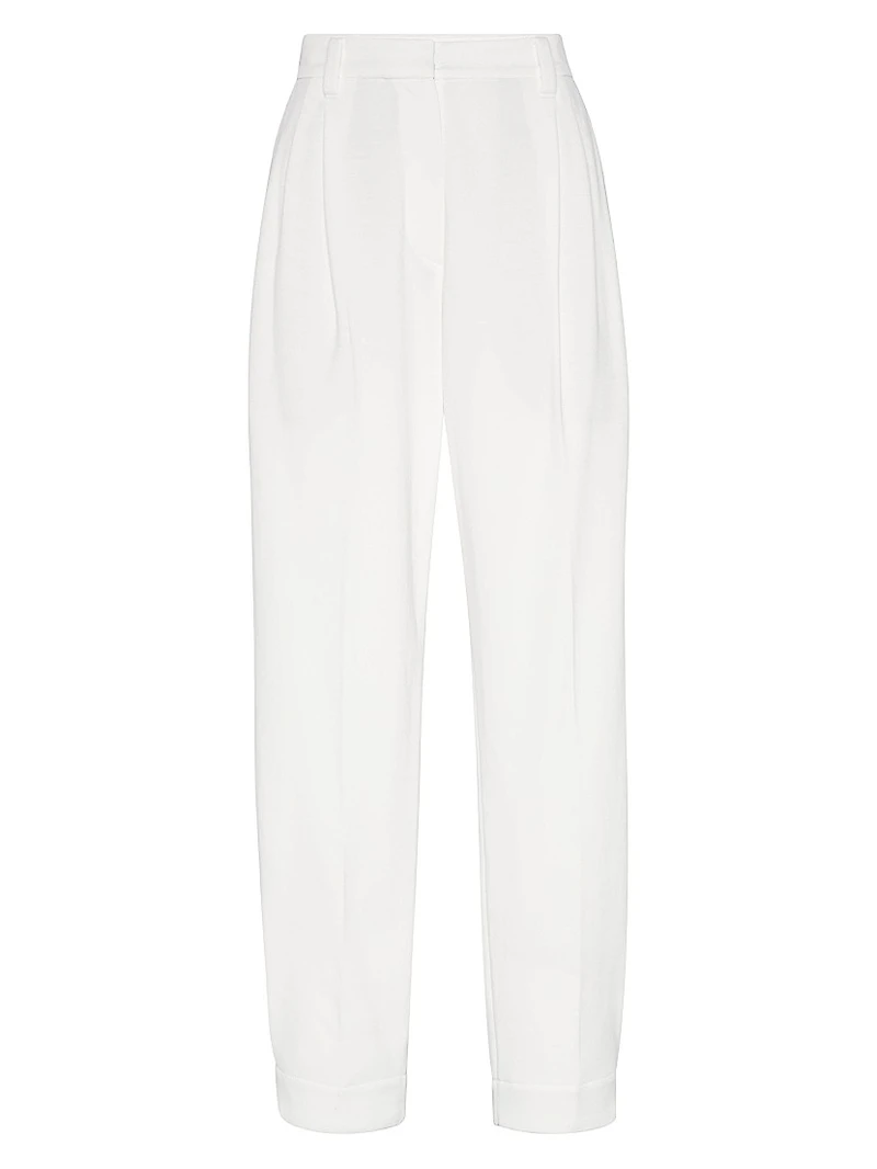 Techno Cotton Piqué Sartorial Baggy Trousers