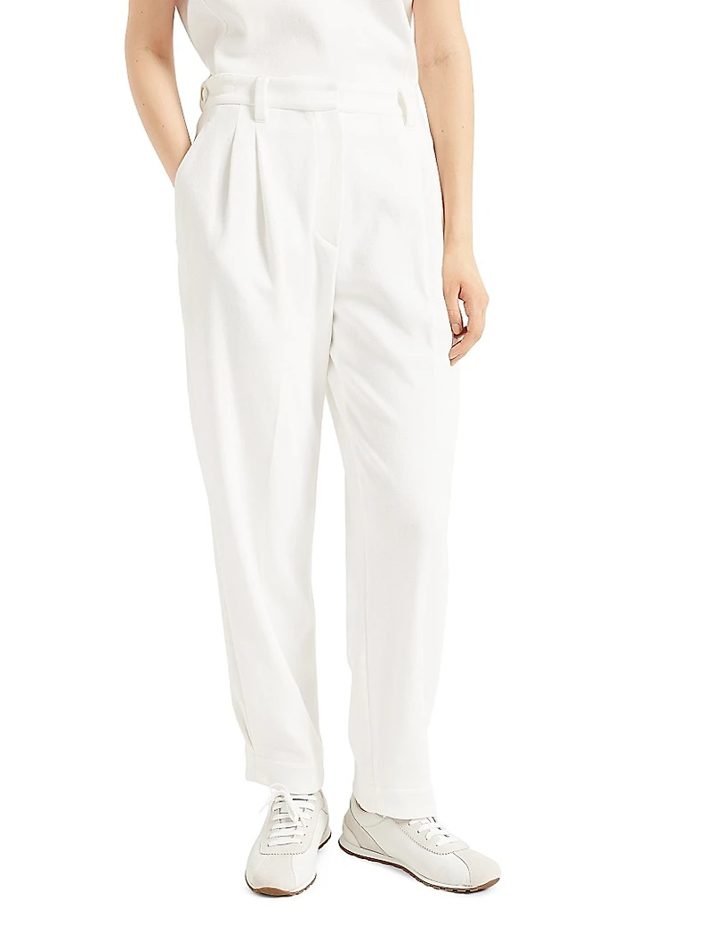 Techno Cotton Piqué Sartorial Baggy Trousers