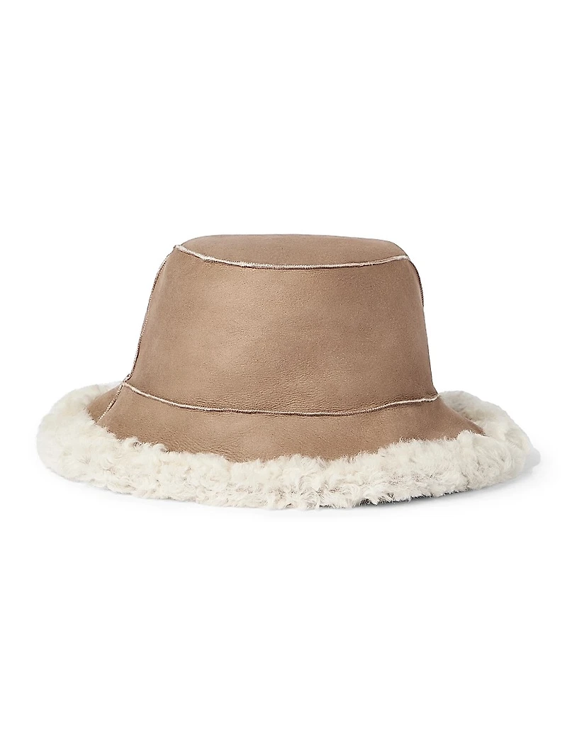 Fuzzy Shearling Bucket Hat