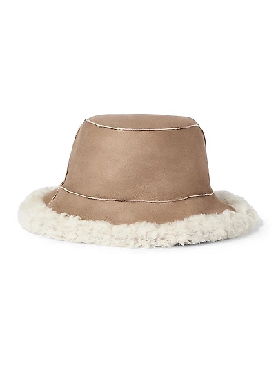 Fuzzy Shearling Bucket Hat