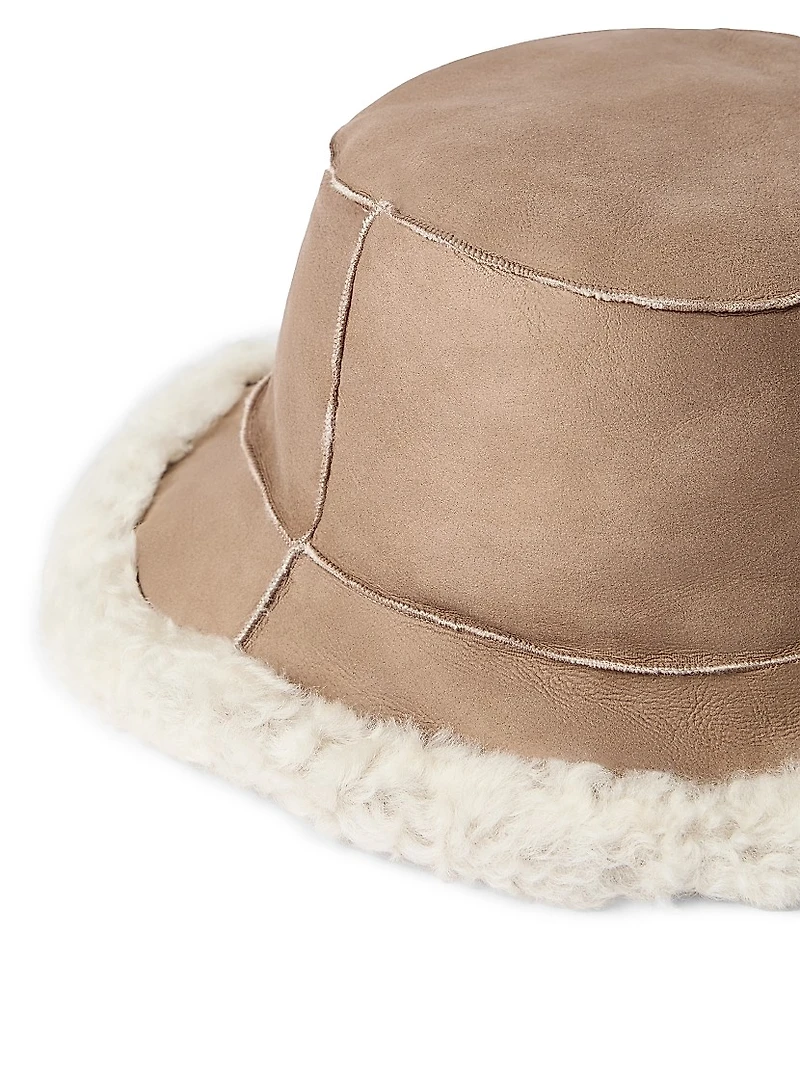 Fuzzy Shearling Bucket Hat