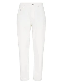 Garment Dyed Iconic Fit Five Pocket Trousers Slubbed Denim